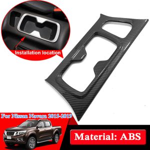 Car Styling ABS Chrome For Nissan NP300 Navara D23 2017-2019 Car Inside Water Cup Holder Sequin Decoration Cover Auto Accessory
