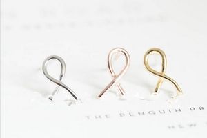 The latest elements gold stud earrings fashion cross knot stud earring for women silver wholesale