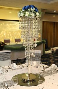 Ny H80cm Tall Crystal Wedding Centerpiece Party Decoration Table Chandelier Flower Stand Wedding Props
