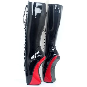 18CM Heel Height Sexy Round Toe Hoof Heel Platform Party Knee Boots US size 5.5-14.5 No.MT1821