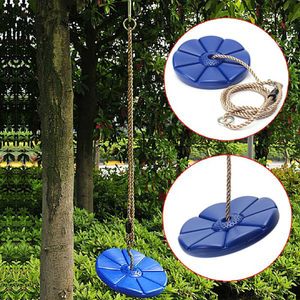 Indoor Outdoor Kids Baby Playground Hanging PVC Garden Swing Set Children Rotating Play Tree Daisy Rope Disco Swing Seat