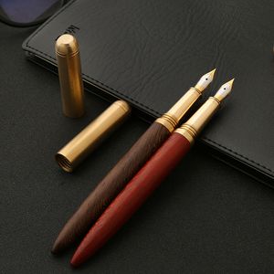 Original ecological handcrafted wooden fountain pen custom logo business luxury gift chinese eco wood calligraphy kugelschreiber with fine nib