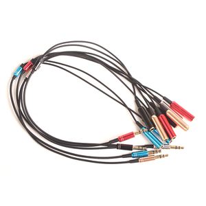 2 i 1 3,5 mm JACK AUX AUDIO-kabel 1 Man till 2 Kvinnlig Wire Splitter Y Metal Extension Cable för hörlursbil