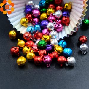 100PCS 10MM Jingle Bells Eisen Lose Perlen Kleine Für Festival Party Dekoration/Weihnachten Baum Dekorationen/DIY Handwerk Zubehör