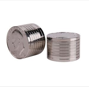 Smerigliatrice per monete in metallo a strati, set per fumatori in lega di zinco 40 mm, denaro caldo, accendisigari, taglia tabacco.