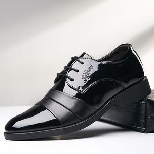 Homens de couro preto sapatos formais homens italianos sapatos tamanho grande 46 47 48 homens sapatos 2019 schoenen mannen zapatos charol hombre