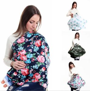 Multi-use stretchy baby verpleging borstvoeding privacy omslag met knoop sjaals deken streep oneindig sjaalverpleging baby autostoelhoezen