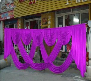 6M Burgundy Mint chiffon Designs Party Birtyday Stylist Swags for Backdrop Party Curtain Cartain Stage Stage Straft