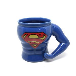 Творческие комиксы Супермен Керамический синий кофе кружка Кубок 300 мл (синий ) большой подарок на День Рождения или комиксов подарок для папы