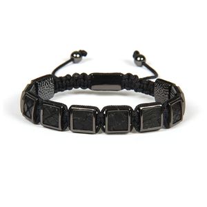 Presente Venda quente de alta qualidade Mens Pulseiras Atacado 10pcs / lot Genuine Stingray Black Leather Bracelet Para Namorados