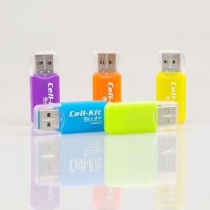 Colorful Micro Sd Card Reader Usb 2.0 T-flash Memory Card Reader, TF Card Reader Free Shipping 1000pcs lot