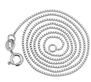 Ny mode högkvalitativ 18 "äkta 925 sterling silverkedjor Halsband + Clasps 925 Tag 7-stil valfri
