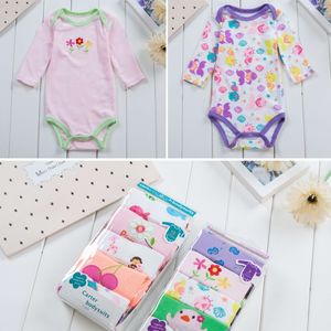 5 Baby Pieces Triangolo a maniche lunghe ha abbigliamento pagliaccetto per bambini vestito in puro cotone durante la primavera e l'autunno vestiti per arrampicarsi sul bambino Commercio all'ingrosso a buon mercato