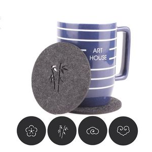 1000pcs hot Felt Coaster Cup mats Cartoon Pad fabric Cup Mug Mat Coffee Tea Holder Home Decor SN1157
