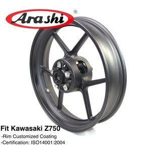 Arashi حافة العجلات الأمامية ل Kawasaki Z750 2009 2011 2012 Z 750 دراجة نارية الملحقات CNC الألومنيوم ER6N النينجا ZX-10R Z800 Z1000SX