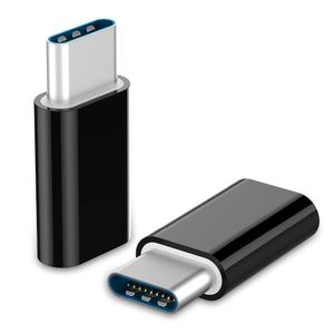 Universal USB 3.1 Typ-C Hane Connector till Micro USB Kvinna Converter USB-C Data Adapter Typ C Enhet Svart