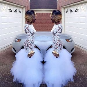 2023 Afrykańska biała syrenka koronkowe sukienki na bal mat