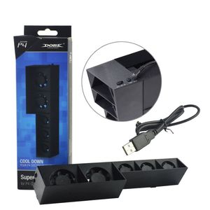 USB externe Turbo-Temperaturregelung USB 5 Lüfter Lüfter Kühler für Playstation 4 PS4 Hohe Qualität SCHNELLER VERSAND