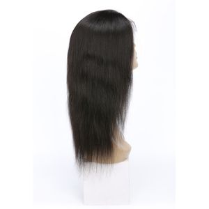 Indian Raw Virgin Human Hair Lace Front Wigs Straight 14-32inch Lace Front With Baby Hair 9A Wigs Adjustable Band