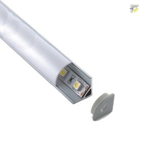 500 x 2m Sats / Lot L Form LED Strip Aluminium Profil V Typ Aluminium LED-kanal Extrudering för skåp LED-lampor