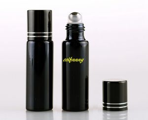 Bottiglie a rulli in vetro UV da 20 pz / lotto da 10 ml per oli essenziali con contenitori cosmetici vuoti in bottiglia roll-on in metallo