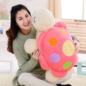 Kawaii Cartoon Tortoise Dolls Turtle Pluszowe Zabawki Duże Soft Colorfull Turtles Poduszki Dla Dzieci Prezent 31inch 80cm Dy50260