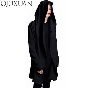 Qiuxuan Spring Autumn Long Sleeve Men Hooded Jacket 2018 Plus Size Fashion Hip Hopパーカールーズスウェットシャツ女性マントコート