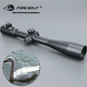 10-40x50 Long Range Riflescope Sidhjul Parallax Optisk Sight Rifle Scope Jakt Scopes Sniper Luneta para gevär