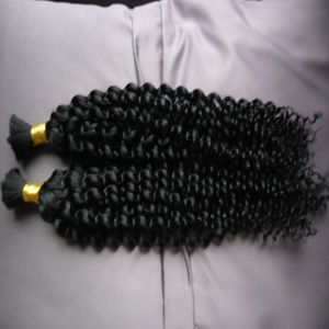 Mongolian Afro Kinky Curly no weft human hair bulk for braiding 100g Kinky Curly Mongolian Bulk Hair 1pcs Human Braiding Hair Bulk