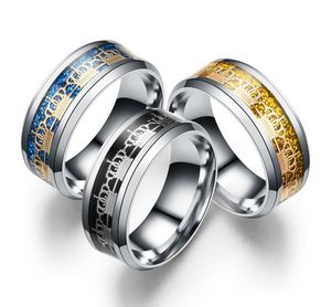 3 färger rostfritt stål ring silver guld krona ringar band ring manschett krona design mode smycken för kvinnor män gåva