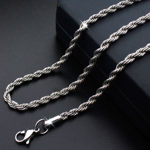 Wholesale mens titanium necklace chains for sale - Group buy Titanium Steel Rope Twisted Chains Necklace Stainless Steel Jewelry Accessories for Men Women