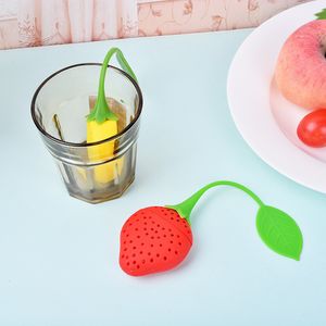 Utensílio de Chá de Silicone Morango Infusor Saco de Morango Filtro Coador para Bule de Chá 122387