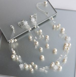 Bridal headwear, earrings, necklace, necklace, dual-use accessories, wedding dress, wedding accessories.
