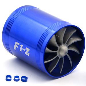 Wholesale turbo intake fan for sale - Group buy Double Turbine Turbo Charger Air Intake Gas Fuel Saver Fan Car Supercharger