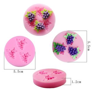 Gift Facemile 3D Grape Silicone Mold Soap Fondant Candle Molds Sugar Craft Tools Chocolate Moulds Silicone Molds For Cakes