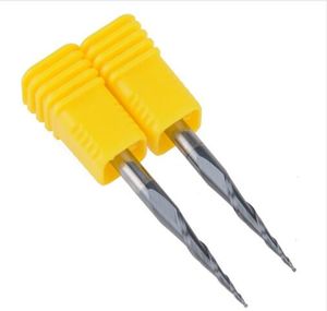 2PCS R0.25 * D4 * 20.5 * 50L * 2F HRC55 Wolfram Hartmetall Kegel Ball Nase Ende mühle Fräser CNC Router Bit Holz Messer Werkzeug