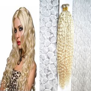 100g Kinky Curly Pre-Bonded Fusion I-Tip Hair Extensions 100 Strands Remy Real 100% Ludzkie włosy 10 