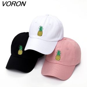 Partihandel-Voron Män Kvinnor Ananas pappa Hat Baseball Cap Polo Style Unconstructed Fashion Unisex DAD Cap Hattar