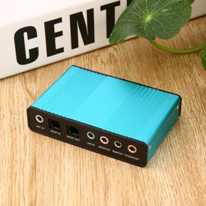 Freeshipping 고품질 전문 외부 USB 사운드 카드 채널 5.1 PC 컴퓨터 노트북을위한 광 오디오 카드 어댑터