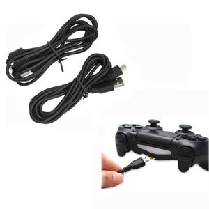 Cabo carregador de energia usb de 1.8m, cabo de carregamento com núcleo de ferrite para playstation 4 ps4 slim pro controlador preto de alta qualidade, envio rápido