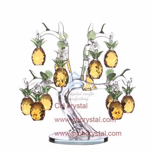 30mm Cut Crystal Glass Pineapple Hanging Home Paty Ornaments Decoration Birthday Christmas Souvenir Gifts Crafts Art&Collection