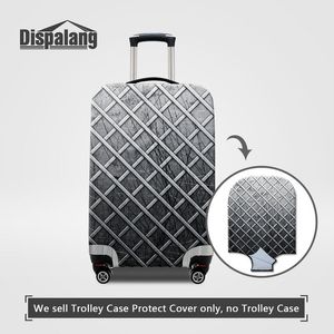 Stretch Elastic Travel Bag Protective Cover For Men Metal Plaid Pattern Luggage Protector Covers For 18 20 22 24 26 28 30 32 Inch Trolley Cases