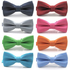 Bow Ties Wedding Party Fashion Children Butterfly Dot Print Bow Tie Kids Solid Boys Bowtie Festival Accessories