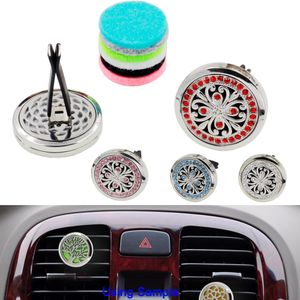 Car Vent Air Freshener Aromatherapy Essential Oil Diffuser with 5PCS Free Washable Felt Pads Gifts For Girls Free shipping