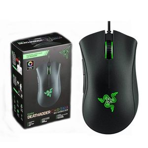 Inte Original Razer DeathAdder Chroma USB Wired Optical Computer Gaming Mouse 10000dpi Optisk sensor Mus Razer Deathadder Gaming Möss 10p