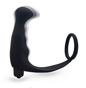 男性のセクシーなおもちゃシリコーンの男性前立腺マッサージャーコックリングアナルバイブレーターバットプラグのための男性の大人のエロティックなアナルセックスおもちゃPenis Ring