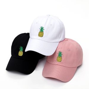 Men & Women Pineapple Dad Hat Baseball Cap Polo Style Unconstructed Fashion Unisex Dad Cap Cut Hats