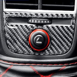 Fibra de carbono carro traseiro assento de cigarro de cigarro capa guarnição adesivo acessórios interiores para Audi A3 8V 2014-16