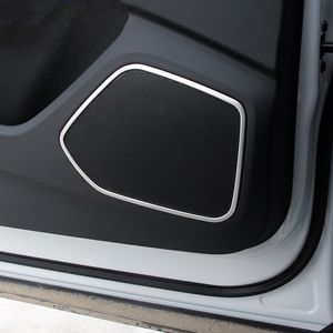 Cornice per copertura altoparlante stereo per porta per Audi Q3 Accessori interni per auto Striscia circolare per anello in clacson in acciaio inossidabile