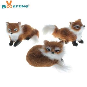 1 pc simulação marrom fox pelúcia brinquedo polietileno peles fox modelo decoração de casa presente de aniversário coleção de brinquedo